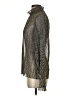 L'Agence Metallic Silver Long Sleeve Blouse Size S - photo 5