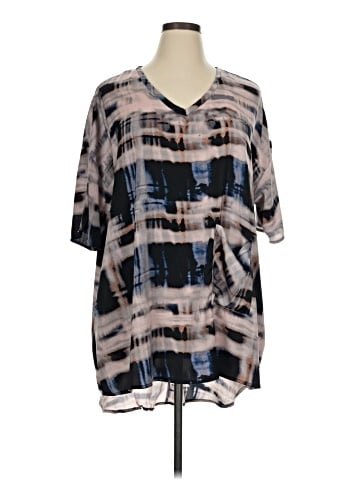 Melissa McCarthy Seven7 Short Sleeve Blouse (view 1)