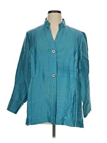 Tesori 3/4 Sleeve Button-Down Shirt (view 1)