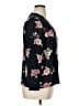 Pendleton 100% Polyester Floral Black 3/4 Sleeve Blouse Size 14 - photo 4