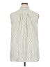 Ann Taylor Polka Dots Ivory Sleeveless Button-Down Shirt Size XXL - photo 2