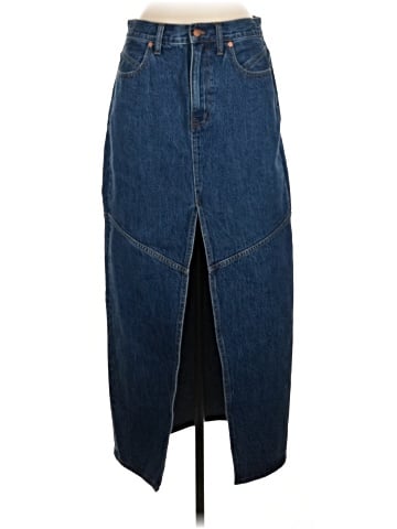 Madewell Denim Mid-Rise Maxi Skirt in Pineland Wash (view 1)