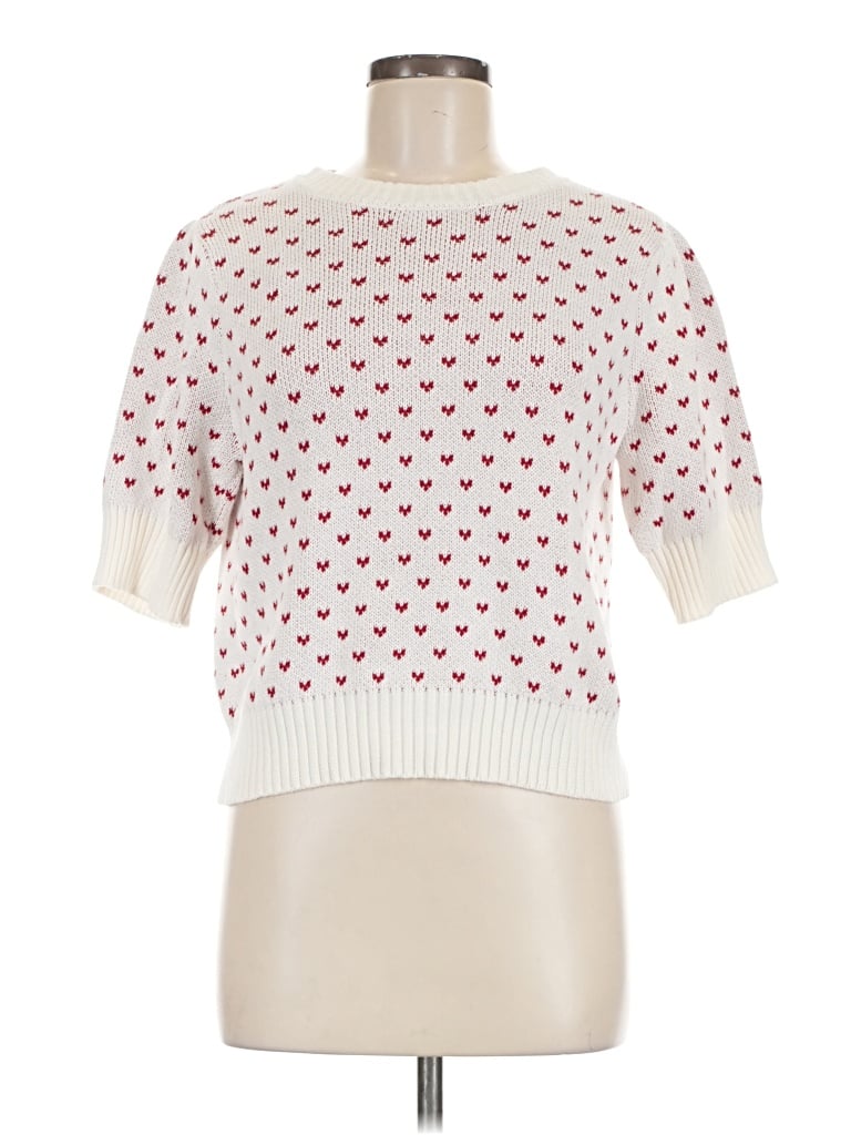 Pre-owned Universal Thread Pullover Sweater In White