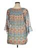 Valerie Stevens Blue 3/4 Sleeve Blouse Size XL - photo 2