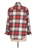 Old Navy 100% Cotton Plaid Red 3/4 Sleeve Button-Down Shirt Size Lg Petite - photo 2