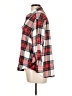 Old Navy 100% Cotton Plaid Red 3/4 Sleeve Button-Down Shirt Size Lg Petite - photo 5