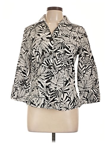 Foxcroft 3/4 Sleeve Button-Down Shirt (view 1)