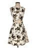 Oddi Floral Ivory Cocktail Dress Size M - photo 1