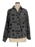 Rafaella 100% Polyester Houndstooth Gray Long Sleeve Blouse Size XL - photo 1