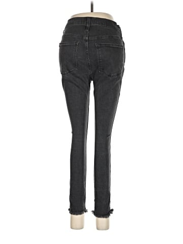 Madewell Petite 10" High-Rise Skinny Jeans in Berkeley Black: Button-Through Edition (view 2)