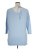 Talbots 100% Pima Cotton Blue Pullover Sweater Size 1X - photo 2