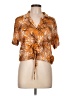 Moa Moa 100% Rayon Orange Short Sleeve Blouse Size L - photo 1