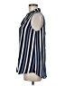 Pixley 100% Polyester Stripes Blue Sleeveless Blouse Size M - photo 5