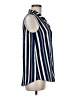 Pixley 100% Polyester Stripes Blue Sleeveless Blouse Size M - photo 4