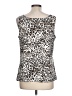 Susan Graver Animal Print Ivory Sleeveless Top Size L - photo 2