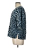 A.L.C. Animal Print Blue 3/4 Sleeve Blouse Size 10 - photo 5