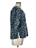 A.L.C. Animal Print Blue 3/4 Sleeve Blouse Size 10 - photo 4
