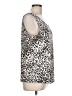 Susan Graver Animal Print Ivory Sleeveless Top Size L - photo 4