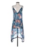 Old Navy 100% Polyester Paisley Blue Casual Dress Size XS - photo 2