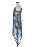 Old Navy 100% Polyester Paisley Blue Casual Dress Size XS - photo 5
