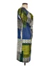 BCBGMAXAZRIA Graphic Green Casual Dress Size L - photo 4