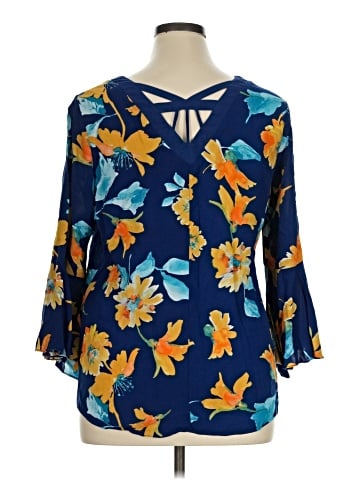 Jennie & Marlis 3/4 Sleeve Blouse (view 1)