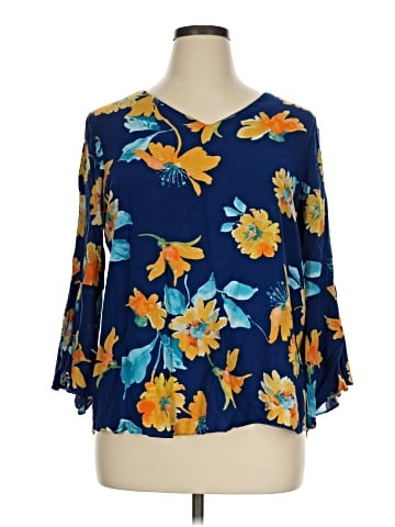 Jennie & Marlis 3/4 Sleeve Blouse (view 2)