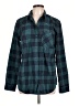 Eddie Bauer 100% Polyester Plaid Teal Long Sleeve Blouse Size L (tall) - photo 1
