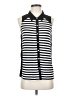 Final Touch Stripes Black Sleeveless Button-Down Shirt Size S - photo 1