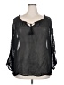 Jessica Simpson 100% Polyester Black 3/4 Sleeve Blouse Size 2X - photo 1