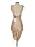 Hello Molly 100% Polyester Metallic Gold Cocktail Dress Size 2 - photo 2