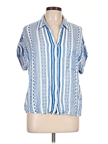 En Creme Short Sleeve Blouse (view 1)