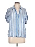 En Creme 100% Rayon Blue Short Sleeve Blouse Size L - photo 1