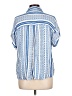 En Creme 100% Rayon Blue Short Sleeve Blouse Size L - photo 2