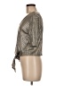 Kim & Cami Metallic Silver 3/4 Sleeve Blouse Size M - photo 5