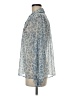 CAbi Animal Print Silver Blue Long Sleeve Blouse Size M - photo 5