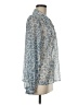 CAbi Animal Print Silver Blue Long Sleeve Blouse Size M - photo 4