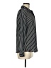 Express 100% Recycled Polyester Stripes Black Long Sleeve Button-Down Shirt Size M - photo 4