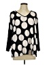 Grace Polka Dots Black Long Sleeve Blouse Size L - photo 1