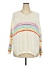 Shein Curve 100% Acrylic Stripes Ivory Pullover Sweater Size 18 Plus (3) - photo 1