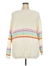 Shein Curve 100% Acrylic Stripes Ivory Pullover Sweater Size 18 Plus (3) - photo 2