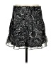 Aqua 100% Polyester Paisley Black Formal Skirt Size S - photo 1