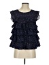 Skies Are Blue 100% Polyester Blue Sleeveless Blouse Size XS - photo 1