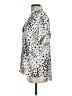 CAbi 100% Polyester Polka Dots Silver Short Sleeve Blouse Size S - photo 5