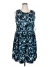 ILE New York Graphic Blue Casual Dress Size 18 - photo 1
