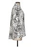 CAbi 100% Polyester Polka Dots Silver Short Sleeve Blouse Size S - photo 4