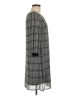 Luxology 100% Polyester Plaid Gray Casual Dress Size 6 - photo 4