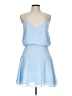 Assorted Brands 100% Polyester Solid Blue Casual Dress Size L - photo 1