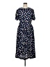 Talbots 100% Rayon Floral Blue Casual Dress Size 14 - photo 1