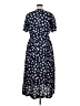 Talbots 100% Rayon Floral Blue Casual Dress Size 14 - photo 2